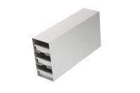 Snijders - Aluminium storage racks incl. drawers with grip: 3 drawers for 12 boxes, max. height 91 mm
