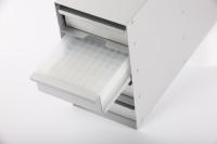 Snijders -  Aluminium storage racks incl. drawers with grip: 4 drawers for 12 boxes, max. height 60 mm