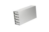 Snijders - Aluminium storage racks incl. drawers with grip: 5 drawers for 25 boxes, max. height 53 mm