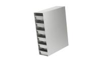 Snijders - Aluminium storage racks incl. drawers with grip: 6 drawers for 18 boxes, max. height 83 mm