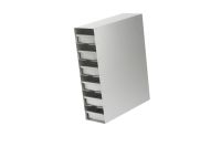 Snijders - Aluminium storage racks incl. drawers with grip: 6 drawers for 18 boxes, max. height 83 mm