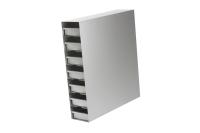 Snijders - Aluminium storage racks incl. drawers with grip: 7 drawers for 28 boxes, max. height 84 mm