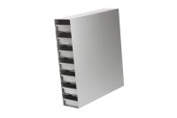 Snijders - Aluminium storage racks incl. drawers with grip: 7 drawers for 28 boxes, max. height 84 mm