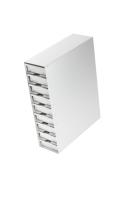Snijders - Aluminium storage racks incl. drawers with grip: 9 drawers for 27 boxes, max. height 57 mm
