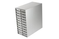 Snijders - Aluminium storage racks incl. drawers with grip: 22 drawers for 88 boxes, max. height 52 mm