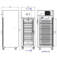 Effimed LPR-600 EVO Line – 545L koelkast met glasdeur en inox interieur