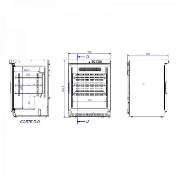 Effimed MPR-130 EVO Line – 130L compacte koelkast met glasdeur