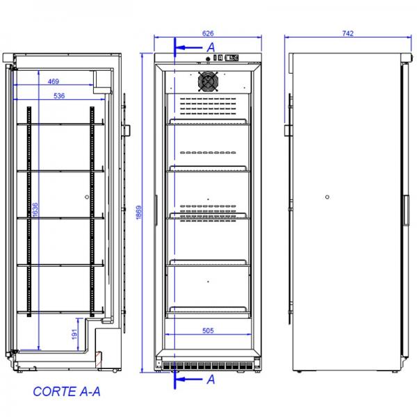 Effimed MPR-460-SD EVO Line – 460L koelkast met dichte deur