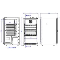 Effimed MR-125 Perfect Line – 130L compacte koelkast met glasdeur