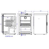 Effimed MR-60 Perfect Line – 56L compacte koelkast met glasdeur