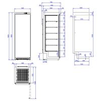 Effimed VFV-400 - 460L Perfect Line -22 °C vriezer