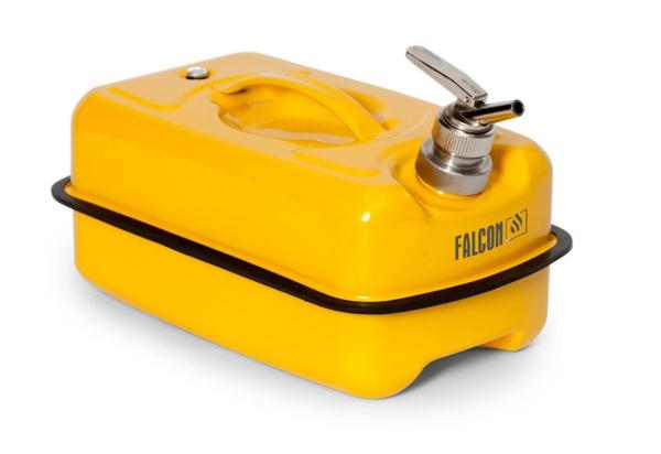 Falcon opslag- en transportkan met fijn doseerkraan 10 liter - verzinkt staal