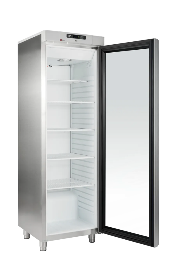 GRAM G+ Compact GR400 Glasdeur Koelkast RVS