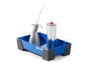Kleinverpakkingenbak classic-line van staal, gelakt, z. perforatieplaat, 5 liter, 250x400x95