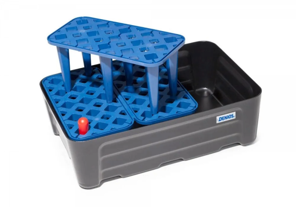Kleinverpakkingenbak pro-line van polyethyleen (PE), met PE rooster, 30 liter, 592x400x185