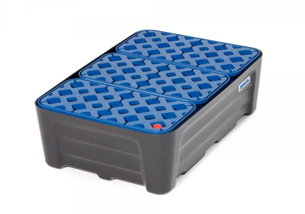 Kleinverpakkingenbak pro-line van polyethyleen (PE), met PE rooster, 30 liter, 592x400x185