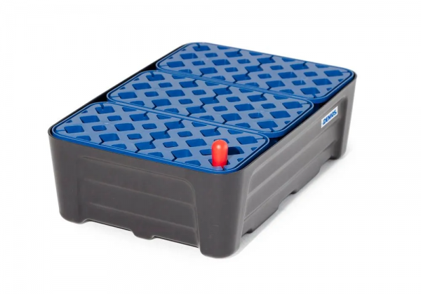 Kleinverpakkingenbak pro-line van polyethyleen (PE), met PE rooster, 30 liter, 592x400x185