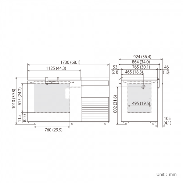 MDF-C2156VANW-PE -150°C