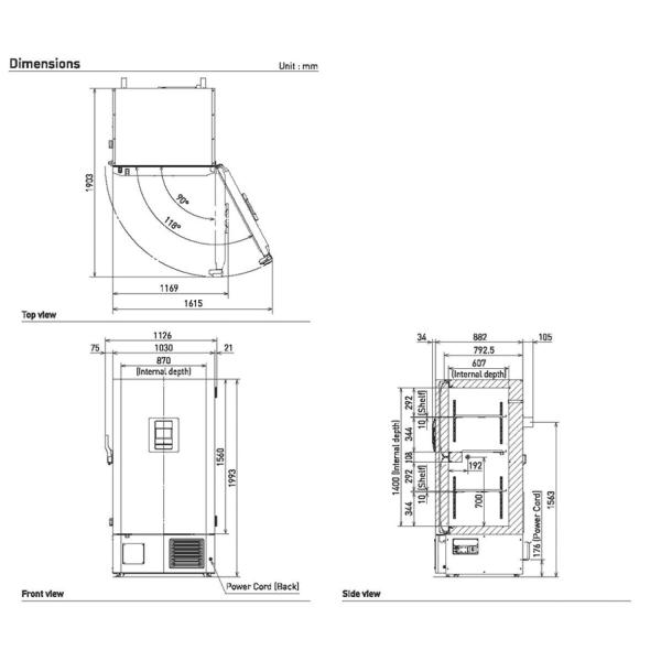 PHCBI MDF-DU700ZH FrostLess ULT Vriezer (-86°C)