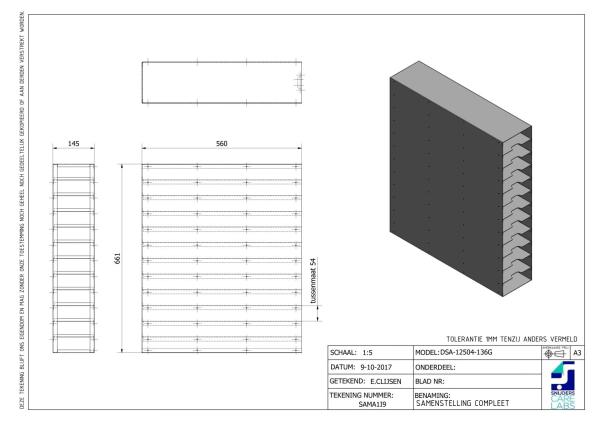 Snijders - Aluminium storage racks incl. drawers with grip: 12 drawers for 48 boxes, max. height 50 mm