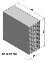 Snijders - Aluminium storage racks incl. drawers with grip: 14 drawers for 70 boxes, max. height 84 mm