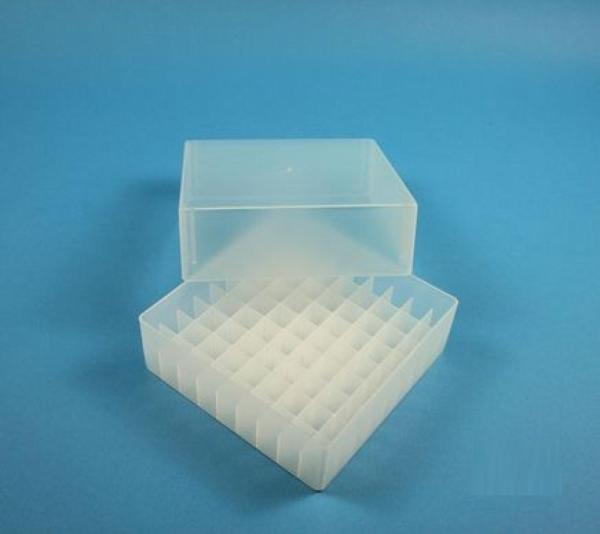 Snijders - POLYPROPYLENE BOXES for 81 vials diameter 12,5mm transparant Height: 75 mm