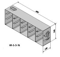 Snijders - Stainless Steel storage racks: for 15 boxes, max height 76mm