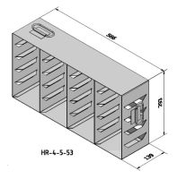 Snijders - Stainless Steel storage racks: for 20 boxes, max height 53mm