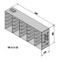 Snijders - Stainless Steel storage racks: for 25 boxes, max height 53mm