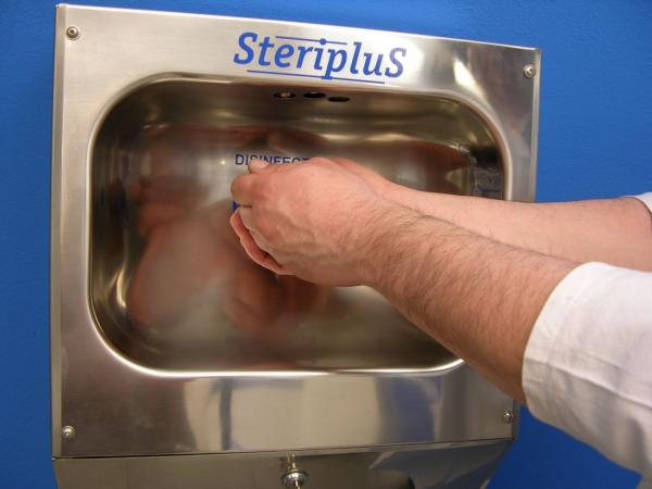 Steriplus RVS hand desinfectie apparaat - op netstroom