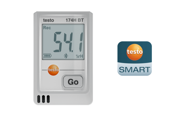 testo 174 H BT - Mini-datalogger voor temperatuur en vochtigheid met Bluetooth® en app-koppeling