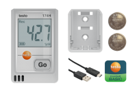 testo 174 H - Mini-datalogger voor temperatuur en vochtigheid met USB-C en pc- software