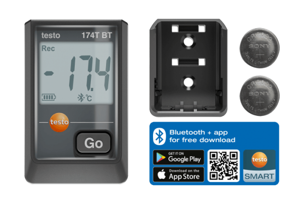 testo 174 T BT - Mini-temperatuur-datalogger met Bluetooth® en app-koppeling