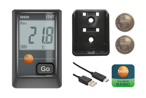 testo 174 T - Mini-temperatuur-datalogger met USB-C en pc-software