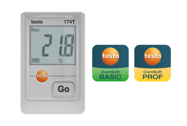 testo 174 T - Mini-temperatuur-datalogger met USB-C en pc-software