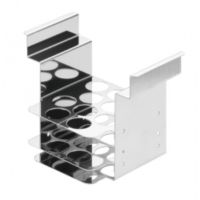 Reageerbuis-rek RVS - 10 falcon buizen - voor diverse baden