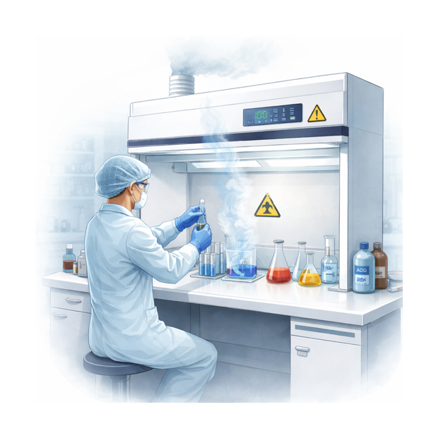 Afzuigkast voor chemische toepassingen