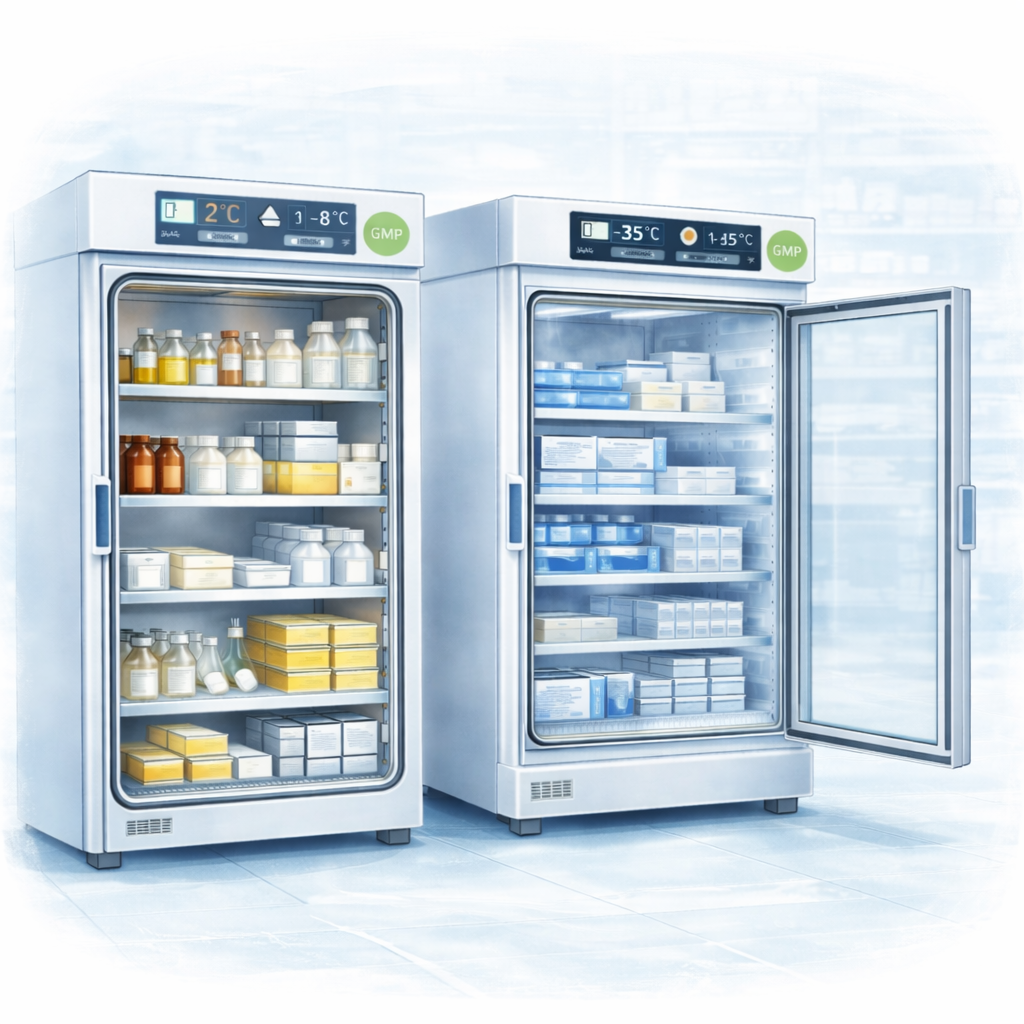 Laboratoriumkoelkast of -vriezer voor GMP-omgevingen